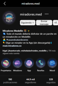 Fuentes de información de miradores:
